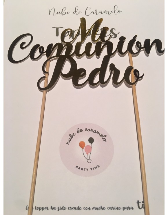 Topper mi comunión pedro