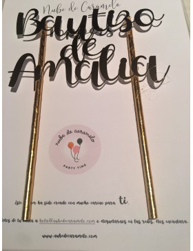 Topper Bautizo de Amalia