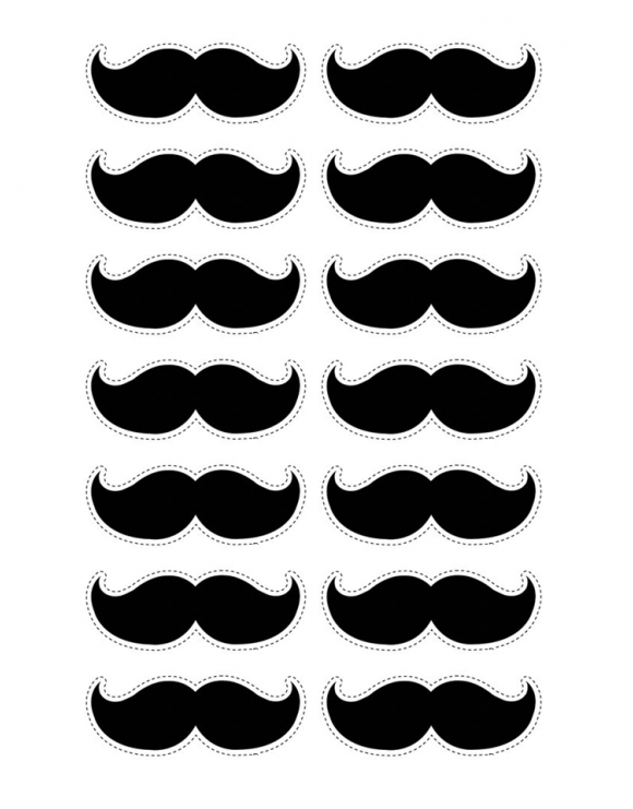 Bigotes impresos en cartulina