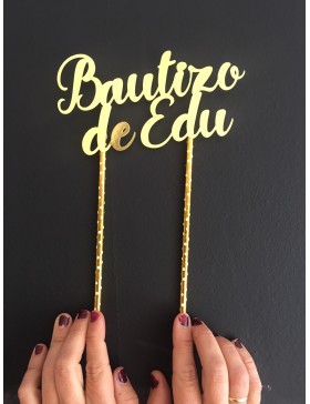 Topper Bautizo de Edu