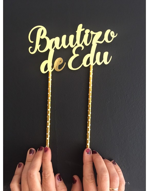 Topper bautizo de edu