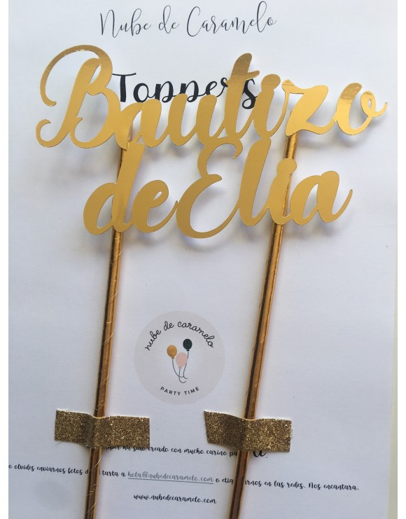 Topper Bautizo de elia