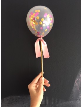Topper Globo Mini con Confetti 2