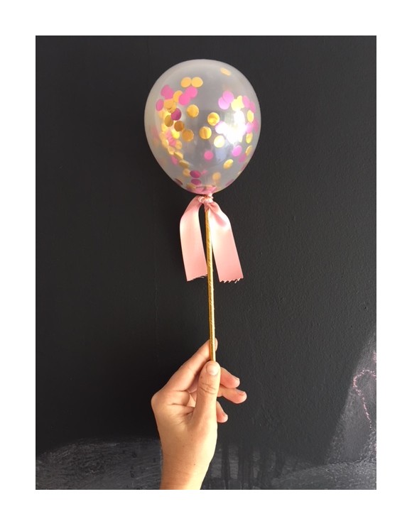 Topper Globo Mini con Confetti 2