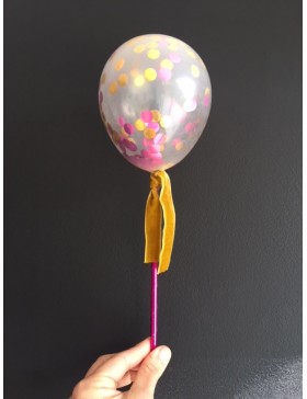 Topper Globo Mini con Confetti 2