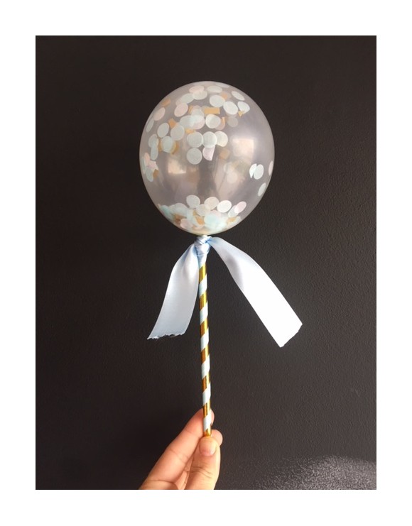 Topper Globo Mini con Confetti 3