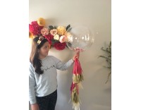 Globo burbuja con confetii 60-65 cm