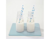 Botellita de leche pet sin tapón