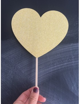 Topper Corazón Dorado