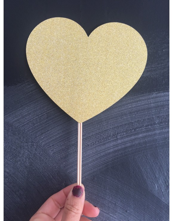 Topper Corazón Dorado