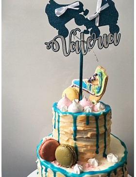 Topper patines con nombre personalizado