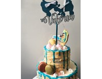 Topper globo negro con mini tassel