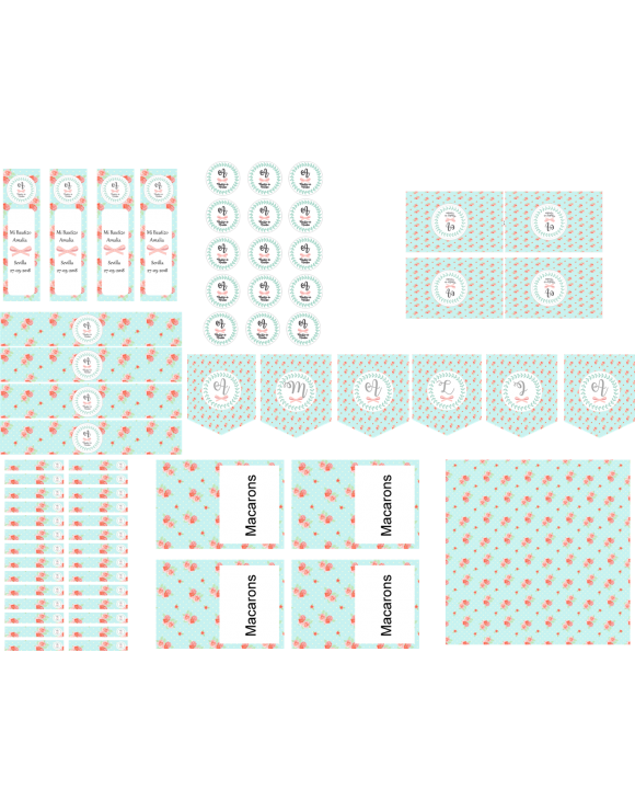 Kit de Fiesta bautizo o Baby Shower 1 digital