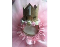 Falda de tul + corona de flores