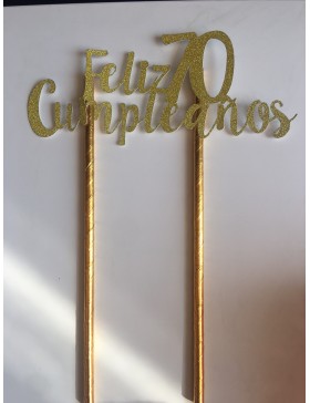 Topper Feliz 70 Cumpleaños