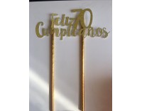 Topper feliz 70 cumpleaños