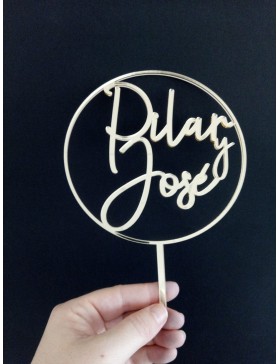 Topper aro metacrilato espejo