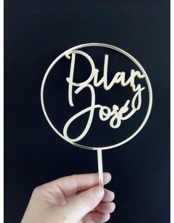 Topper aro metacrilato espejo