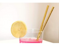 Pajitas de papel doradas