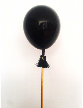 Topper Globo Mini 9 Black-Gold con flecos