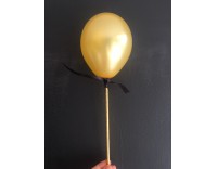Topper Globo Mini 9 Black-Gold con lazo