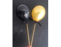 Topper Globo Mini 10 Black-Gold con lazo