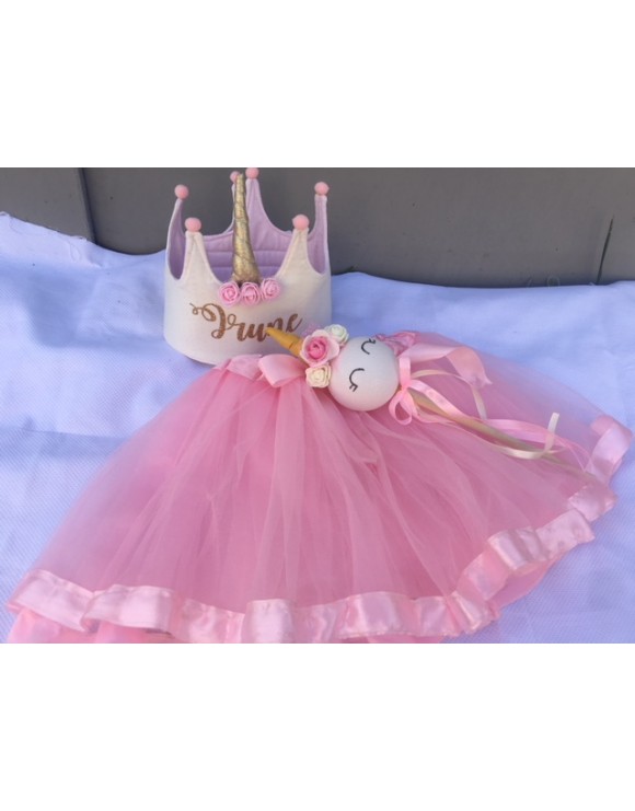 Pack falda + varita unicornio+ corona unicornio