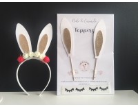 Pack diadema + topper CONEJO