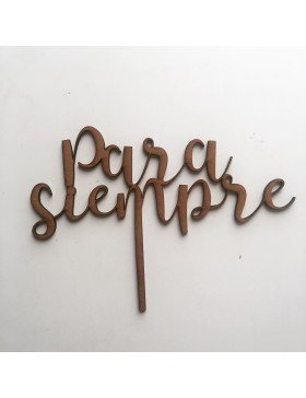 Topper madera Martina y mariopara siempre