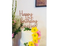 Topper madera happy birthday