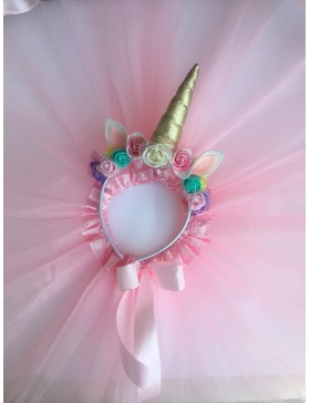 Pack Falda de tul + diadema unicornio 2