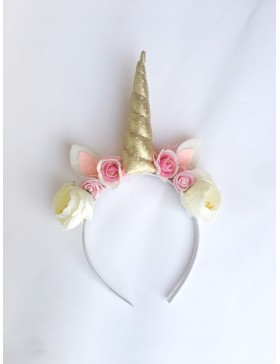 Diadema unicornio rosa