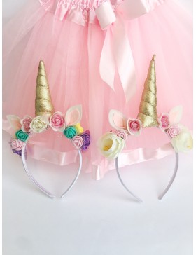Pack diademas unicornio + falda de tul