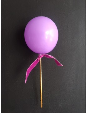 Topper Globo Mini 11 Morado con lazo