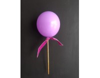 Topper Globo Mini 10 Black-Gold con lazo