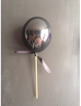 Topper Globo Mini 13 negro con lazo