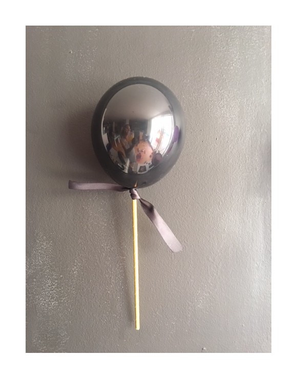 Topper Globo Mini 13 negro con lazo