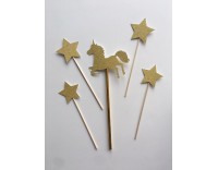 Topper unicornio y estrellas