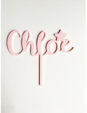 Topper metacrilato 1 líneas