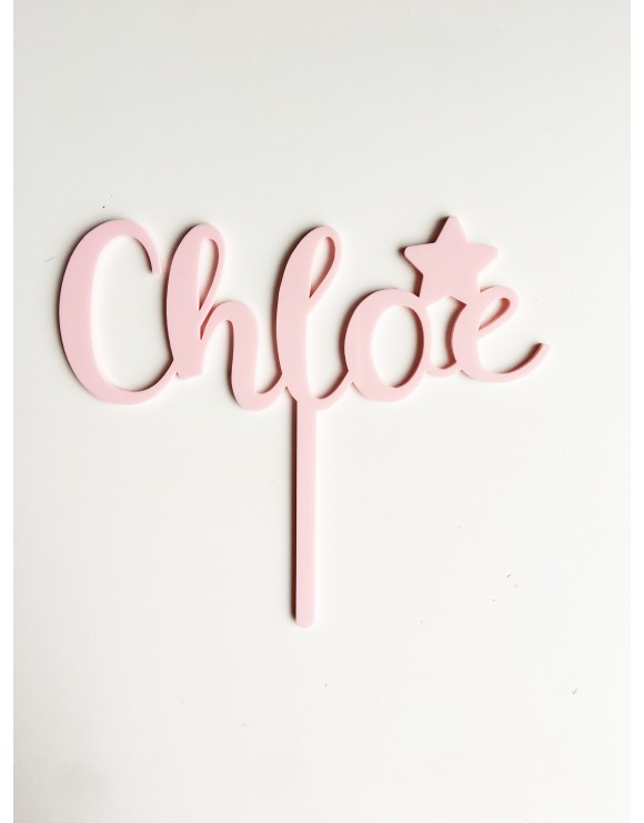 Topper metacrilato 1 líneas