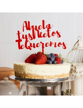 Topper metacrilato 3 líneas