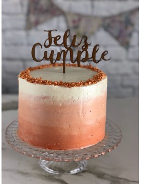 Topper madera Feliz Cumple