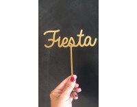 Topper metacrilato Fiesta dorado