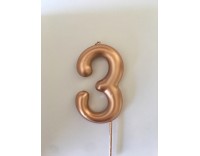 vela número metalizada