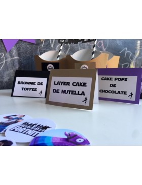 Cartelitos de comida FORTNITE