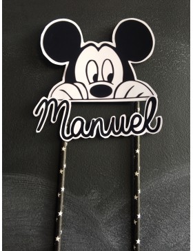 Topper mickey + nombre