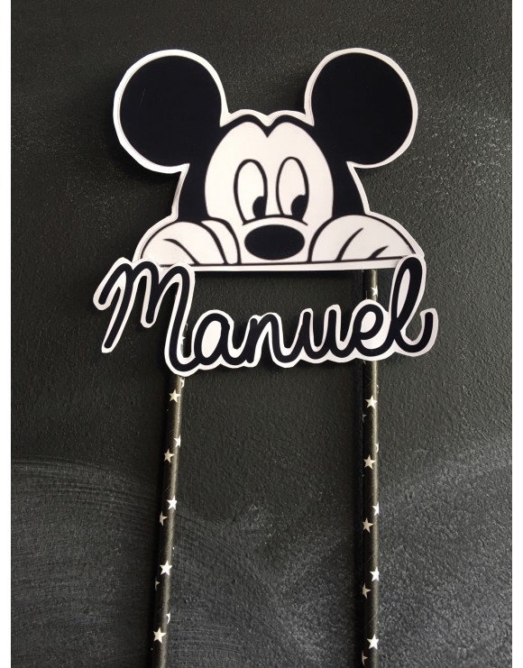 Topper mickey mas nombre