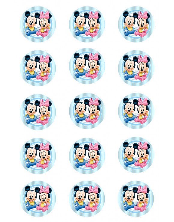 Papel Mickey y minnie baby