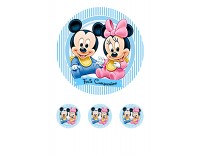 Papel Mickey y Minnie Baby tarta