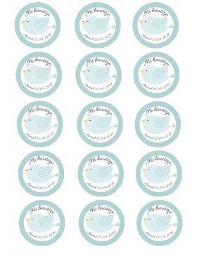 Papel de azúcar bautizo diseño 1